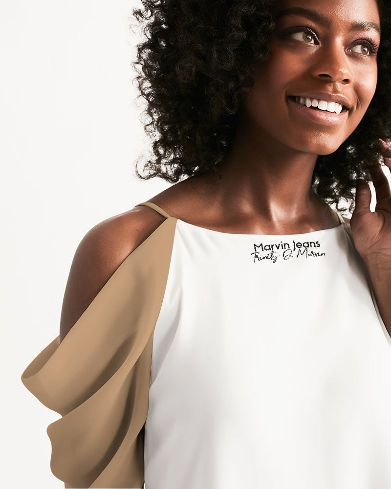 In da mix  Women's Open Shoulder A-Line Dress