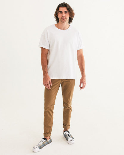 @plaids logo tip Men's Faux-Leather Sneaker