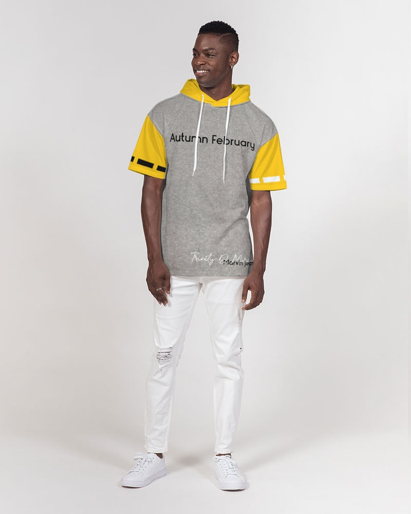 Autumn February by Marvin Jeans and Trinity D Marvin Men's Premium Heavyweight Short Sleeve Hoodie