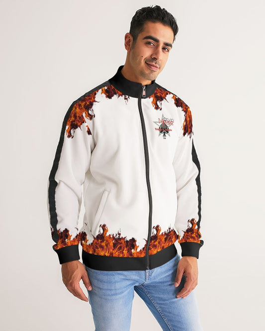 Fire all white by Marvin Jeans and Trinity D Marvin Men's Stripe-Sleeve Track Jacket