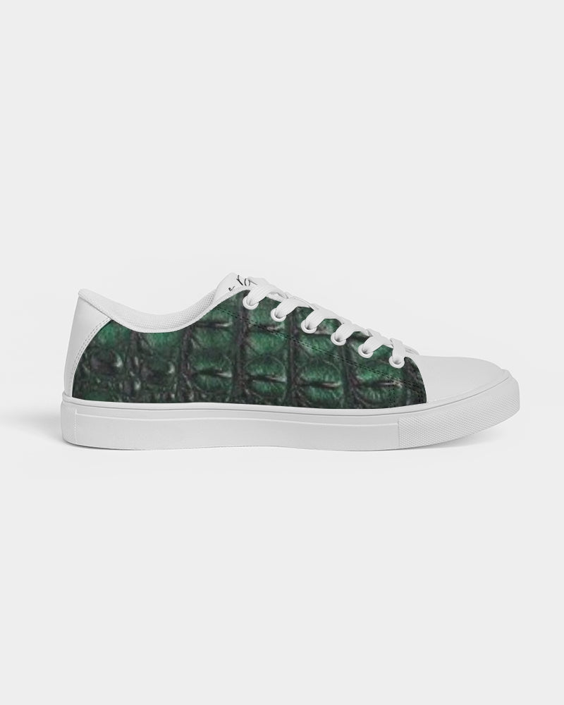 Gator white by Trinity D. Marvin Men's Faux-Leather Sneaker