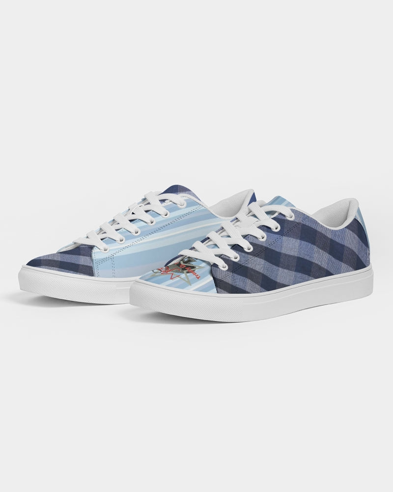 Blue stripes Mix by Marvin Jeans and Trinity D Marvin Men's Faux-Leather Sneaker