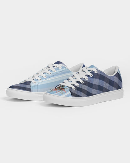 Blue stripes Mix by Marvin Jeans and Trinity D Marvin Men's Faux-Leather Sneaker