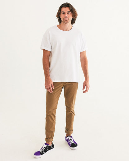 Black & purple mix Men's Faux-Leather Sneaker
