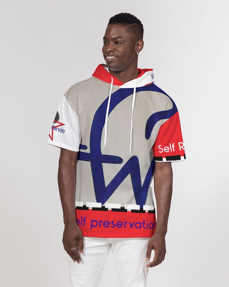 Gospel message victory over sin BY MARVIN JEANS Men's Premium Heavyweight Short Sleeve Hoodie