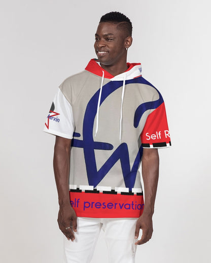 Gospel message victory over sin BY MARVIN JEANS Men's Premium Heavyweight Short Sleeve Hoodie
