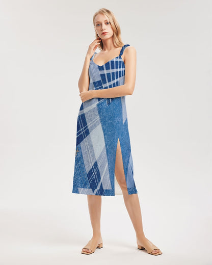 Denim by Marvin Jeans and Trinity D Marvin Women's Tie Strap Split Dress
