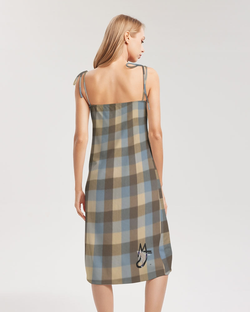 @plaids by Marvin Jeans and Trinity D Marvin Women's Tie Strap Split Dress