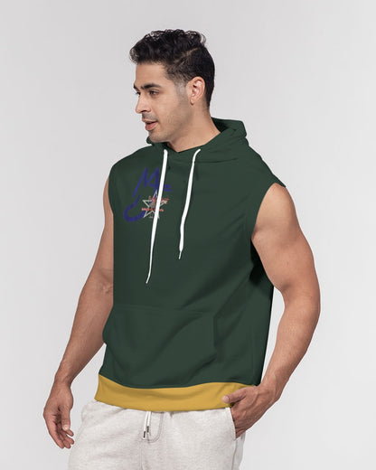Dark green gold by Marvin Jeans and Trinity D Marvin Men's Premium Heavyweight Sleeveless Hoodie