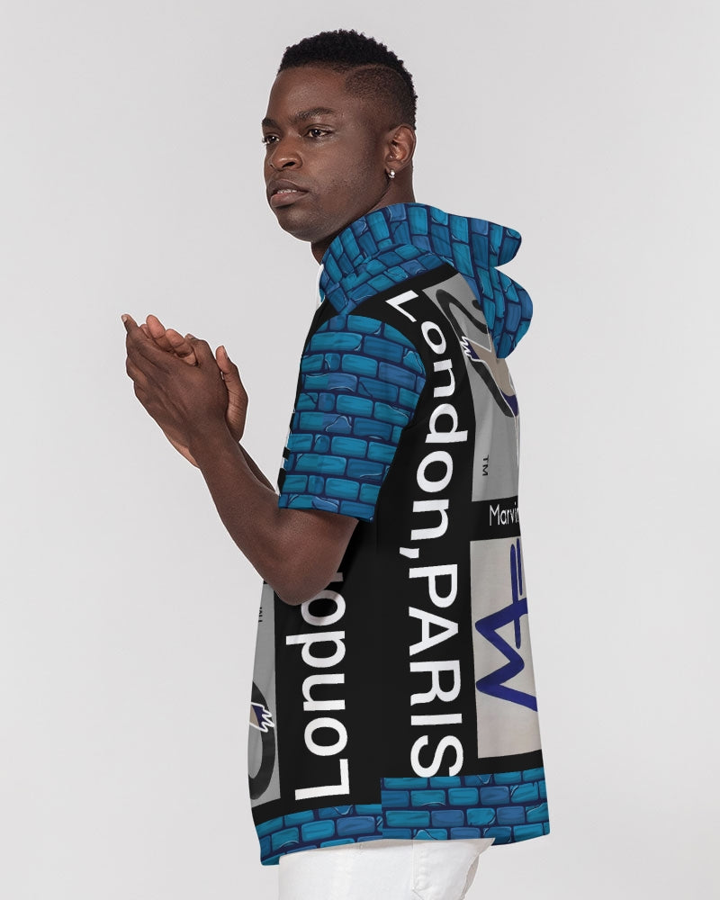 Brick city London Paris BY MARVIN JEANS Men's Premium Heavyweight Short Sleeve Hoodie