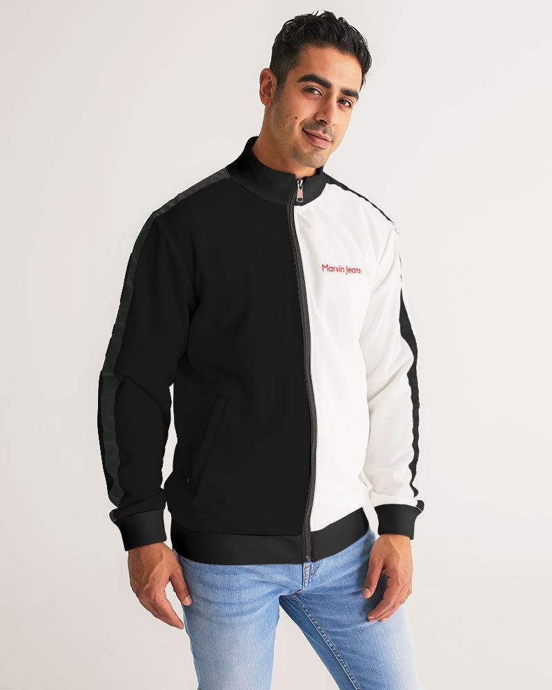 John 3:16 BY MARVIN JEANS Men's Stripe-Sleeve Track Jacket