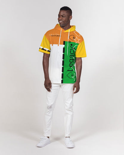 Crazy mix white by Marvin Jeans and Trinity D Marvin Men's Premium Heavyweight Short Sleeve Hoodie