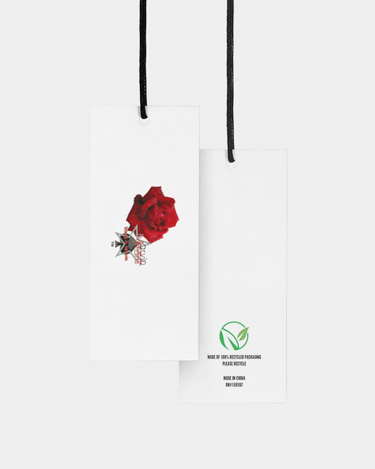 Red rose by Marvin Jeans and Trinity D Marvin Bulk Custom Hangtags