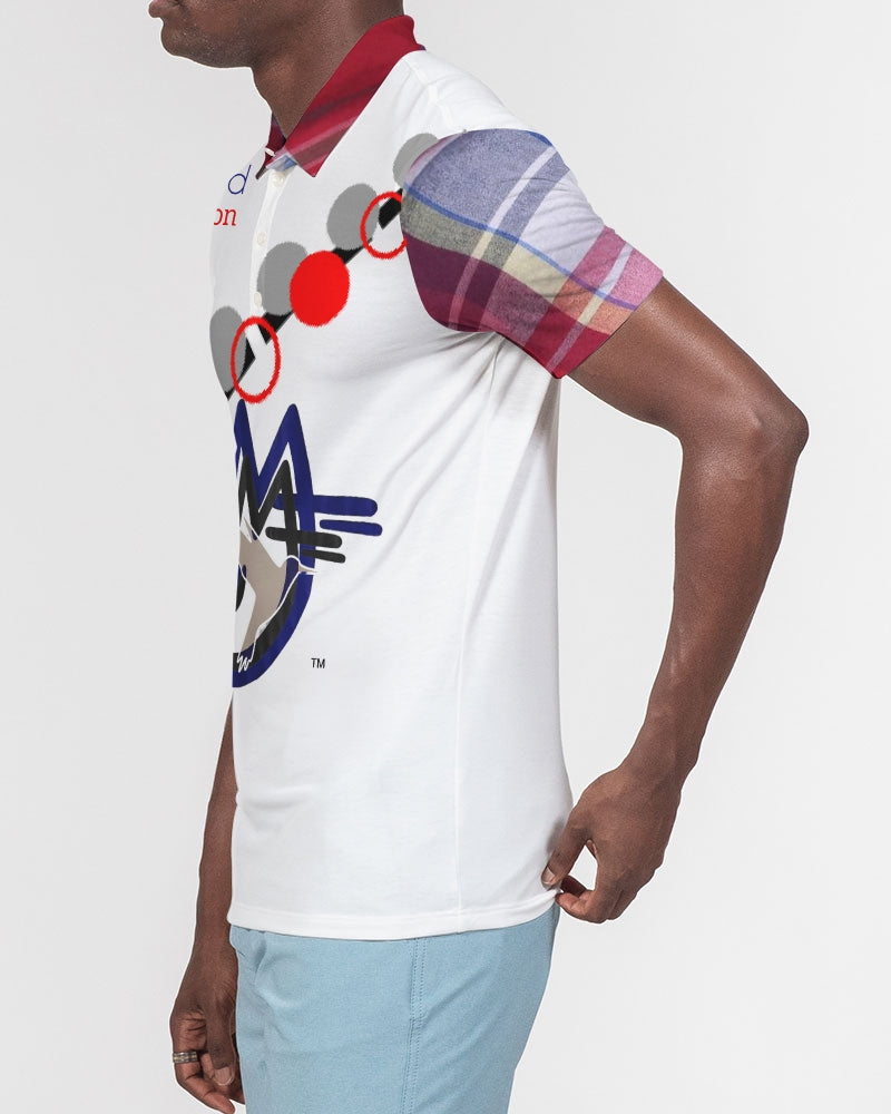 Beyond Definition Plaids by Marvin Jeans and Trinity D Marvin Men's Slim Fit Short Sleeve Polo