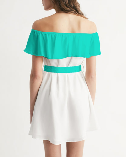 Dark mint by Marvin Jeans and Trinity D Marvin Women's Off-Shoulder Dress