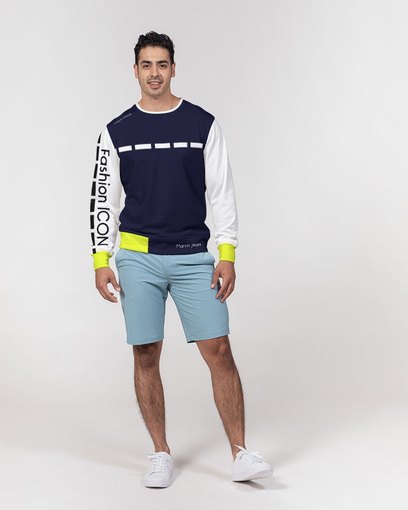 Fashion icon Legacy pullover by Marvin Jeans and Trinity D Marvin Men's Classic French Terry Crewneck Pullover