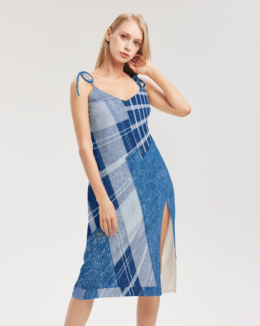 Denim by Marvin Jeans and Trinity D Marvin Women's Tie Strap Split Dress