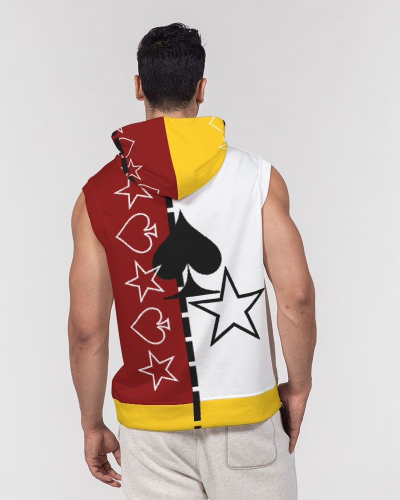 Yellow mix-up Men's Premium Heavyweight Sleeveless Hoodie