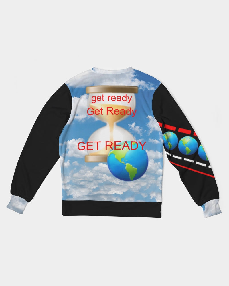 Gospel message (skydive) BY MARVIN JEANS Men's Classic French Terry Crewneck Pullover