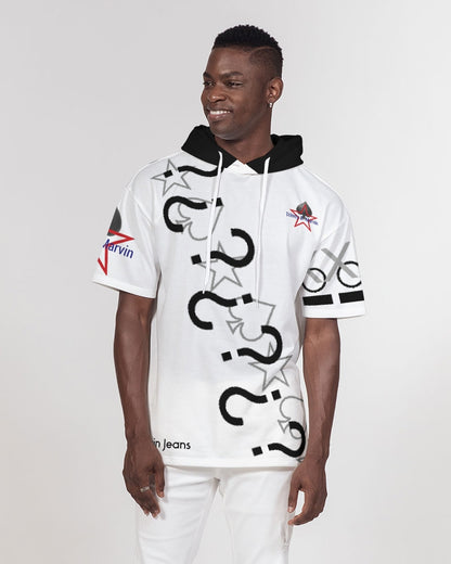 All White New-Legacy by Marvin Jeans and Trinity D. Marvin Men's Premium Heavyweight Short Sleeve Hoodie