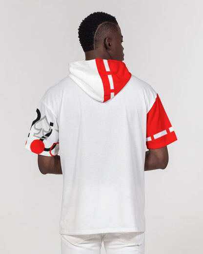 Logo's red by Marvin Jeans and Trinity D Marvin Men's Premium Heavyweight Short Sleeve Hoodie