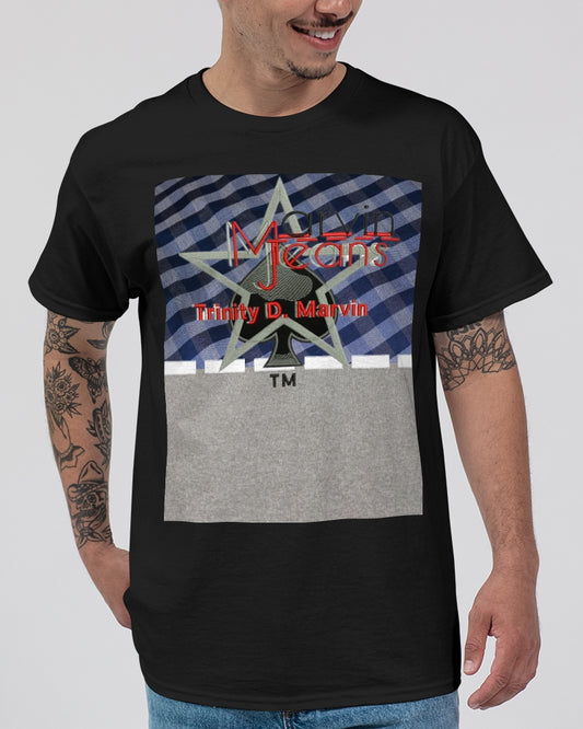 Blue strips cool grey by Marvin Jeans and Trinity D Marvin Unisex Ultra Cotton T-Shirt | Gildan