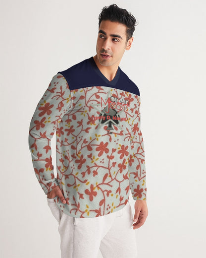 Wildwood, blue by Marvin Jeans and Trinity D Marvin Men's Long Sleeve Sports Jersey