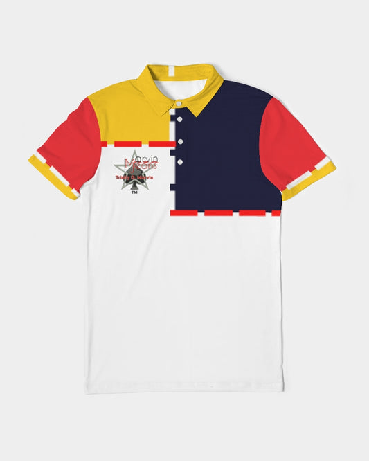 K'Kay by Marvin Jeans and Trinity D Marvin Men's Slim Fit Short Sleeve Polo