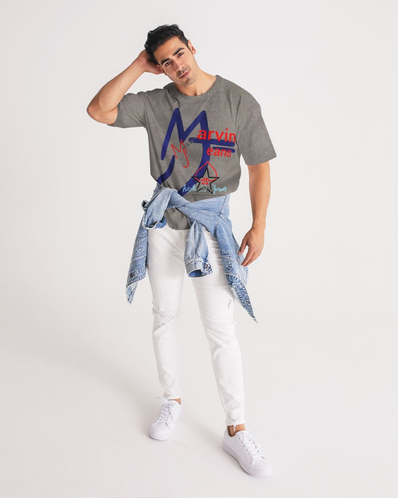 Dark grid by Marvin Jeans and Trinity D Marvin Men's Premium Heavyweight Tee