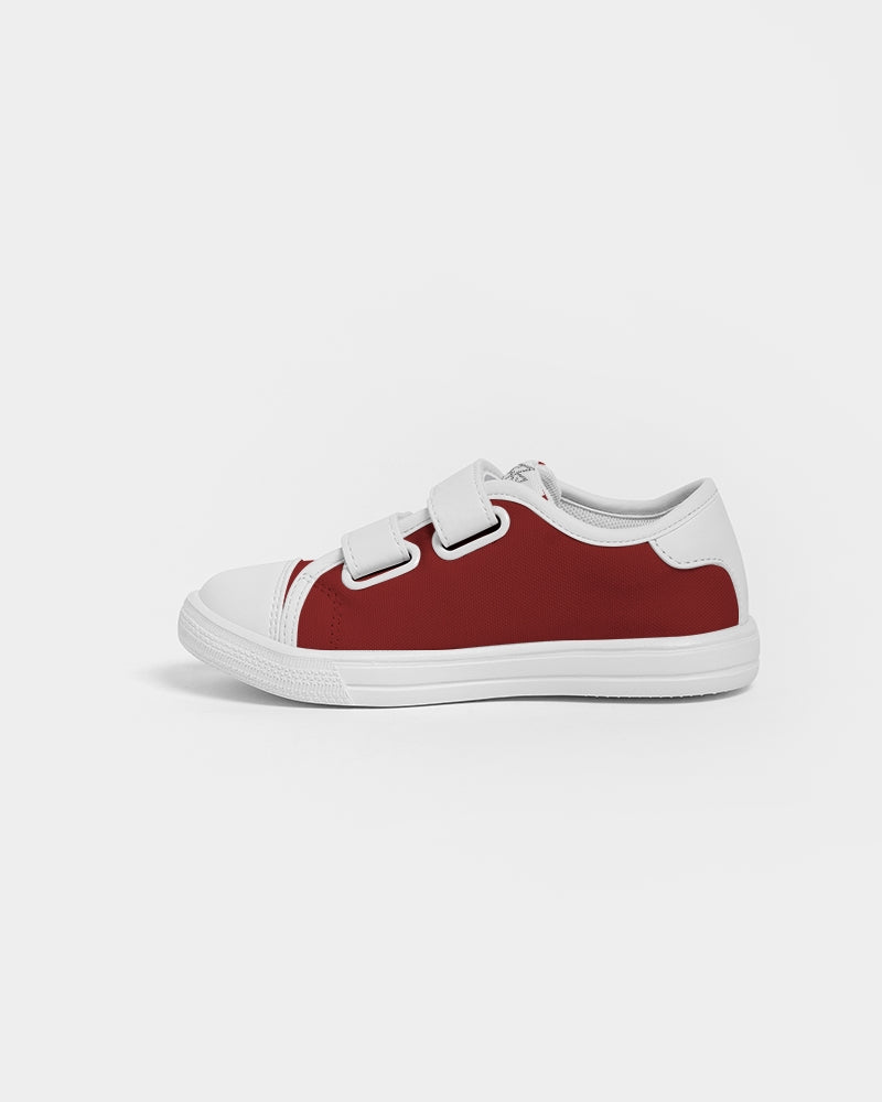 Retro Maroon Kids Velcro Sneaker