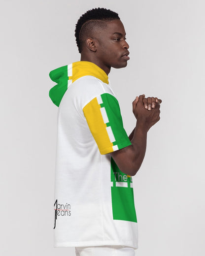 Lemon Lime by Marvin Jeans and Trinity D Marvin Men's Premium Heavyweight Short Sleeve Hoodie