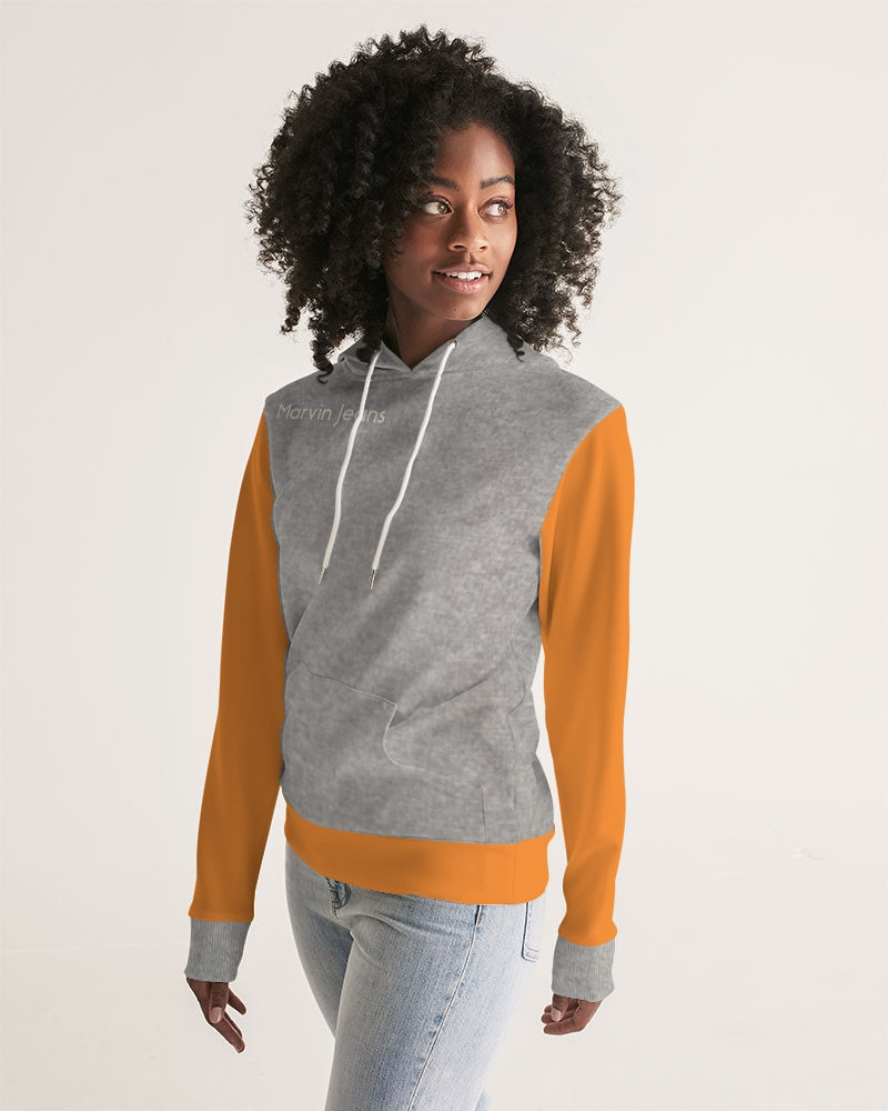 Light grey orange  Women's Hoodie