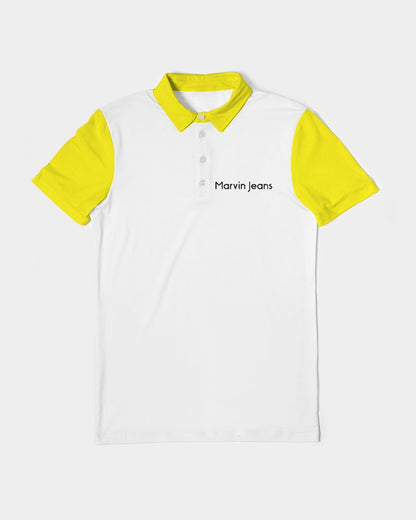 Light yellow by Marvin Jeans Men's Slim Fit Short Sleeve Polo