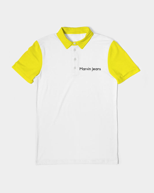 Light yellow by Marvin Jeans Men's Slim Fit Short Sleeve Polo