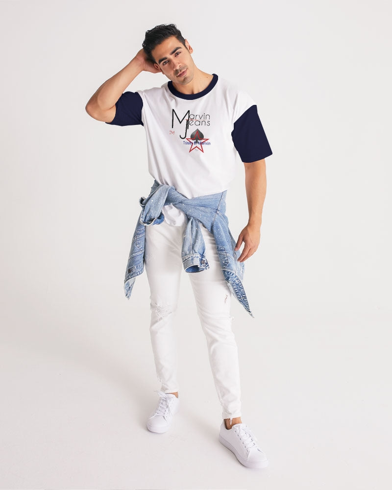 Navy Blue by Marvin Jeans and Trinity D Marvin Men's Premium Heavyweight Tee