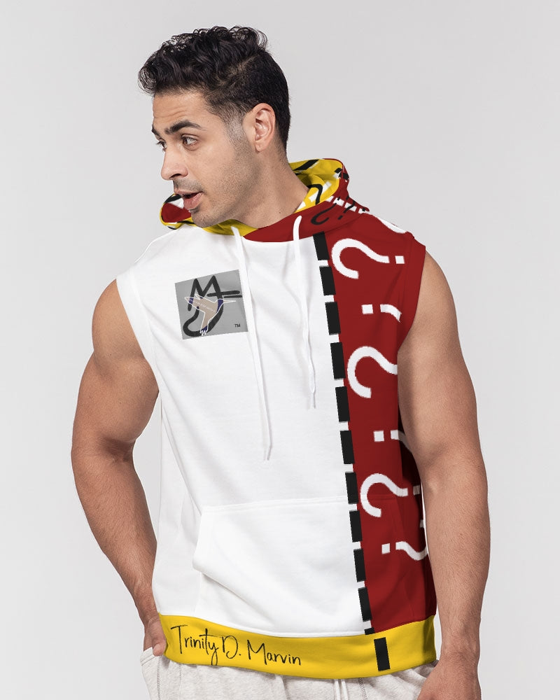 Yellow mix-up Men's Premium Heavyweight Sleeveless Hoodie
