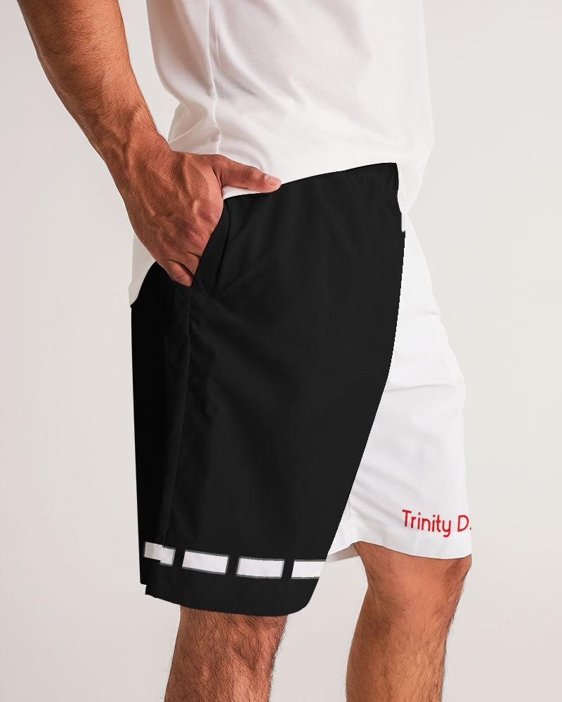 Black and white Trinity D.  Marvin Men's Jogger Shorts