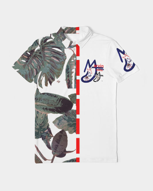 Wild green, logo's by Marvin Jeans and Trinity D Marvin Men's Slim Fit Short Sleeve Polo