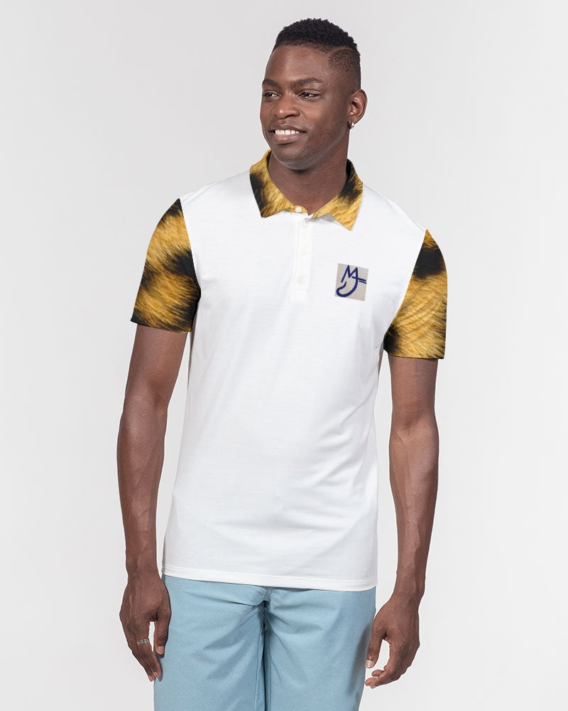 Leopard by Marvin Jeans Men's Slim Fit Short Sleeve Polo