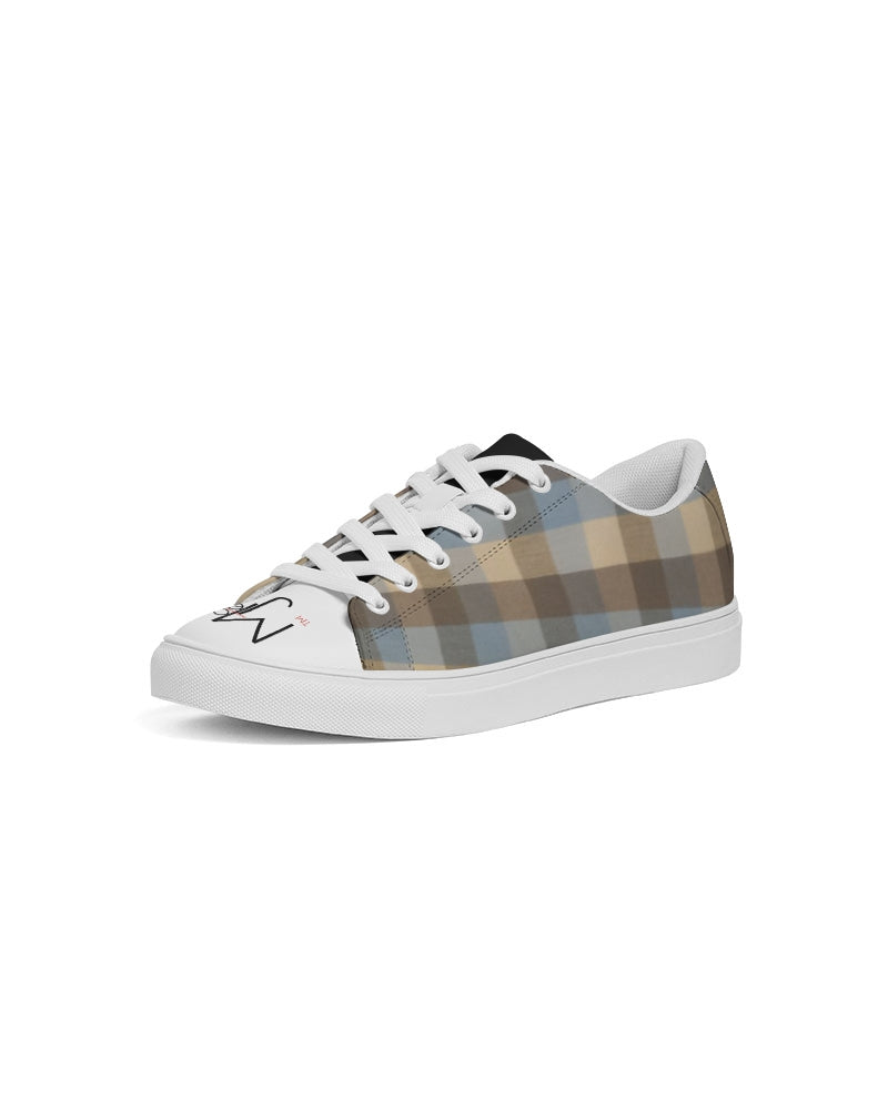 @plaids logo tip Men's Faux-Leather Sneaker