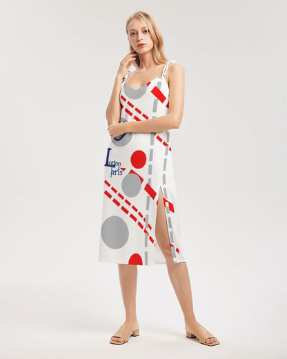 London Paris MJ by Marvin Jeans and Trinity D Marvin Women's Tie Strap Split Dress