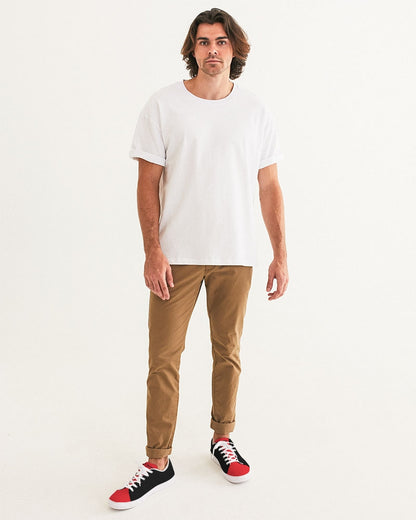 Red and black ACCESSORIES Men's Faux-Leather Sneaker