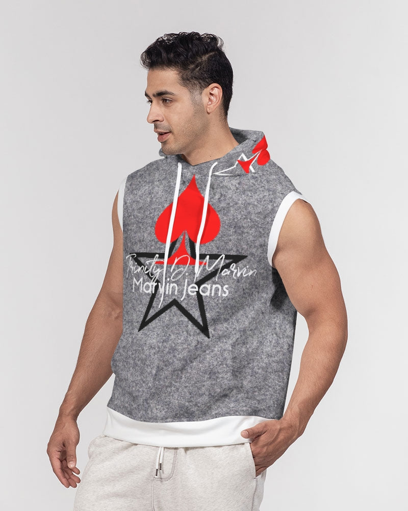 Wool, by Marvin Jeans and Trinity D Marvin Men's Premium Heavyweight Sleeveless Hoodie