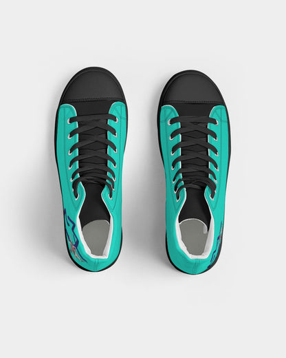 Dark mint  Men's Hightop Canvas Shoe - Black