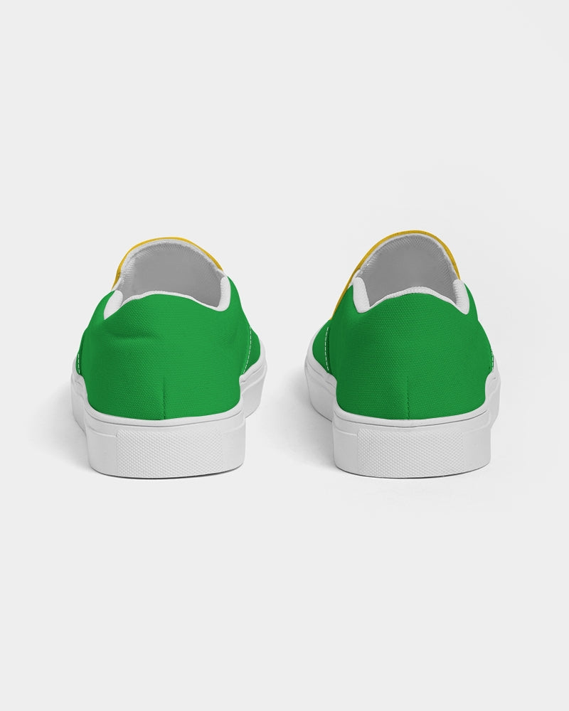Lemon Lime Green Bay BY MARVIN JEANS Men's Slip-On Canvas Shoe