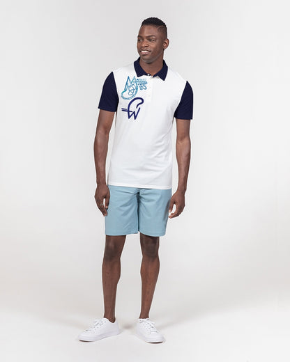 Two logo's by Marvin Jeans and Trinity D Marvin Men's Slim Fit Short Sleeve Polo