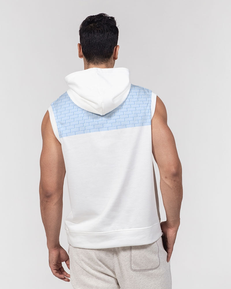 Baby blue brick Men's Premium Heavyweight Sleeveless Hoodie