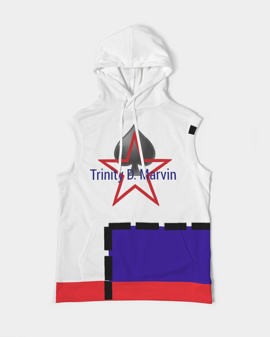 All White New-Legacy by Marvin Jeans and Trinity D. Marvin Men's Premium Heavyweight Sleeveless Hoodie