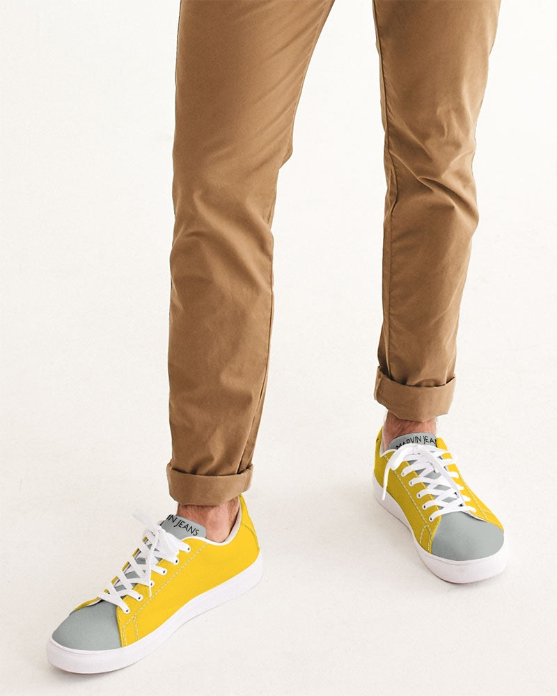 Yellow mixture Men's Faux-Leather Sneaker