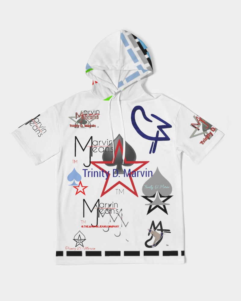 Logo's 2.0 by Marvin Jeans and Trinity D Marvin Men's Premium Heavyweight Short Sleeve Hoodie